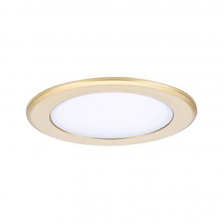 Set de 3 spoturi LED încastrabile pentru mobilier, 3x2,5W, 3x180lm, 230/12V, 3000K, auriu mat [2]