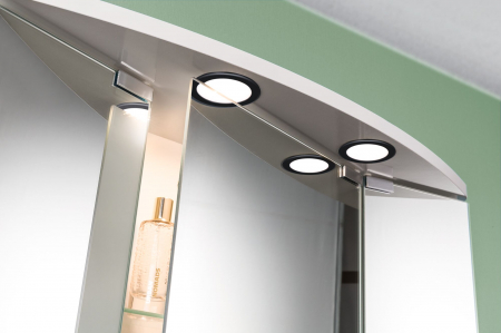 Set de 3 spoturi LED încastrabile pentru mobilier, 3x2,5W, 3x180lm, 230/12V, 3000K, negru mat [6]
