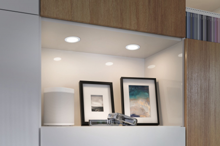 Set de 3 spoturi LED încastrabile pentru mobilier, 3x2,5W, 3x180lm, 230/12V, 4000K, albe [4]