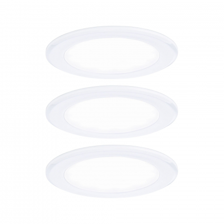 Spoturi pentru mobilier - Set de 3 spoturi LED încastrabile pentru mobilier, 3x2,5W, 3x180lm, 230/12V, 4000K, albe
