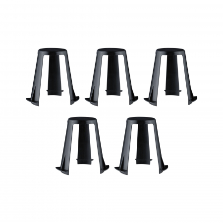 Set de 5 distanțieri pentru spoturi încastrabile, 62-90mm, negru, plastic [1]