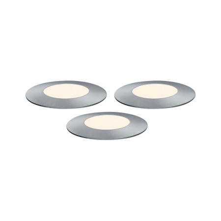 Set extensie spoturi Mini  de pardoseală P&S  IP65 3000K 3x2,5W 24V 55mm, argintiu [1]