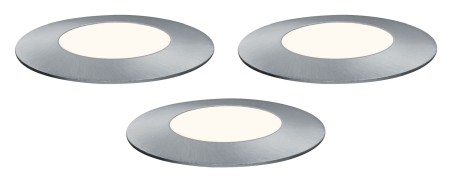 Set extensie spoturi Mini  de pardoseală P&S  IP65 3000K 3x2,5W 24V 55mm, argintiu [2]