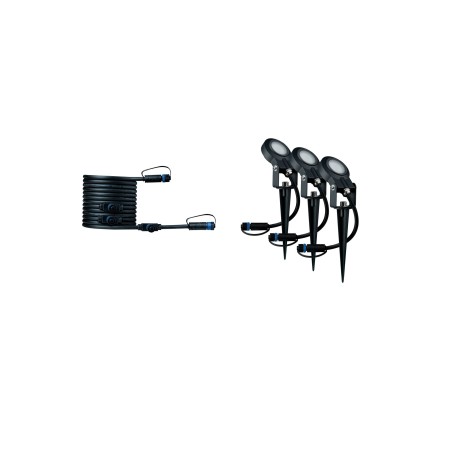 Set extensie spoturi Sting P&S IP67 3000K 3x6W 24V cu flux luminos variabil, negru [1]