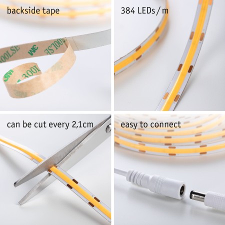 Set SimpLED COB, 1,5m, 7W, 750lm, 384LEDs/m, 3000K, 12VA [3]