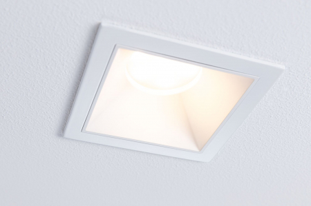 Set spoturi incastrabile LED Cole Coin, IP44, patrate, 88x88mm, 3x6W, 3x470lm, 230V, flux luminos variabil in 3 pasi, 2700K, albe [2]