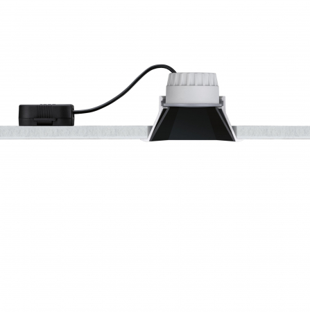 Set spoturi incastrabile LED Cole Coin, IP44, patrate, 88x88mm, 3x6W, 3x470lm, 230V, flux luminos variabil in 3 pasi, 2700K, negru-auriu mat [6]