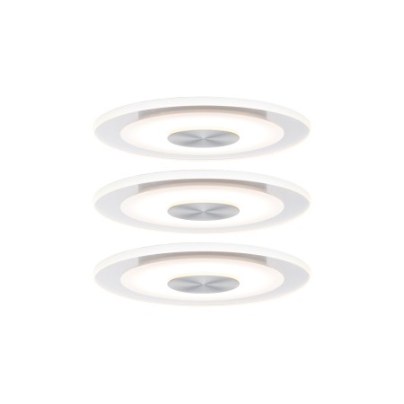 Iluminare decorativă - Set spoturi încastrabile Whirl cu flux luminos variabil, LED 3x5,5W 230V 120mm aluminiu/satin