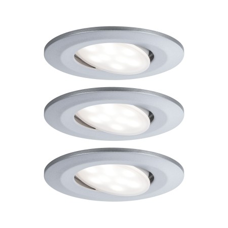 Spoturi incastrabile - Set spoturi încastrabile Calla IP65 rotunde, orientabile LED 3x560lm 4000K 6,5W 230V crom mat, cu flux luminos variabil