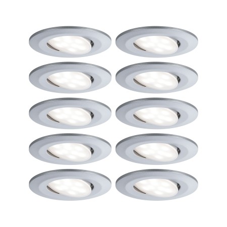 Spoturi incastrabile - Set spoturi încastrabile Calla IP65 rotunde, orientabile LED 10x680lm 4000K 6W 230V crom mat