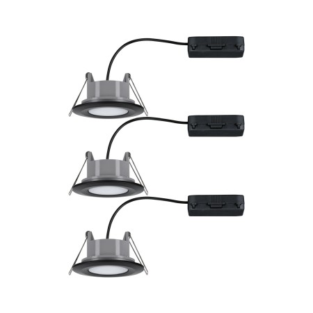 Set spoturi încastrabile Calla WhiteSwitch, rotunde, orientabile, 3x550lm, negru [4]