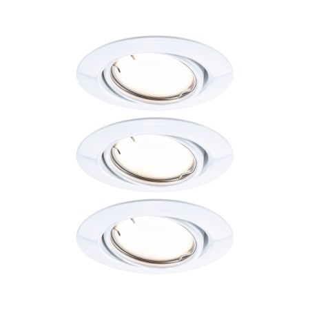 Set spoturi încastrabile LED Smart Home Zigbee Base Coin, orintabile, rotunde, 3x4,9W, 230V, cu flux luminos variabil, 3000K, albe [1]