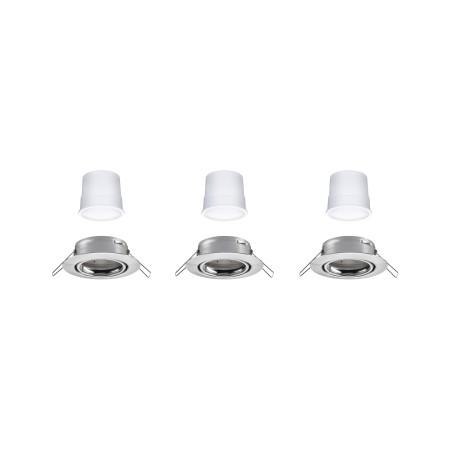 Set spoturi încastrabile LED Smart Home Zigbee Base Coin, orientabile, rotunde, 3x4,9W, 230V, cu flux luminos variabil, RGBW+, metal mat [4]