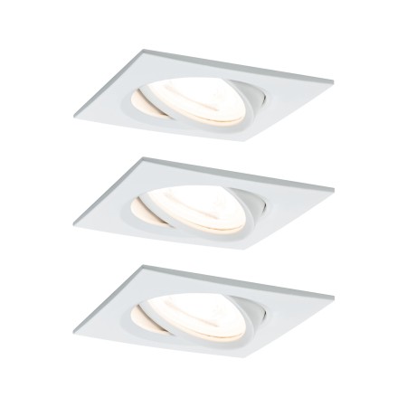 Spoturi incastrabile - Set spoturi încastrabile Nova Coin pătrate, orientabile LED 3x6,5W 2700K 230V, alb
