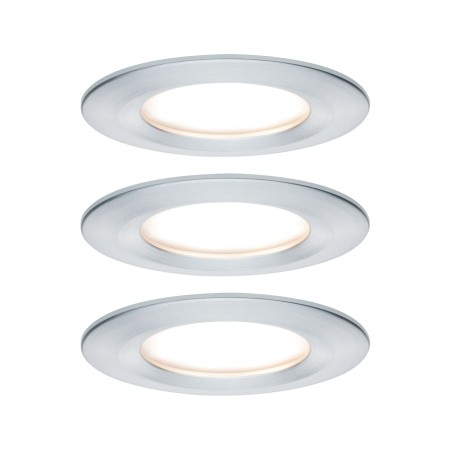Spoturi incastrabile - Set spoturi încastrabile Nova Coin rotunde, fixe LED 3x6,5W 2700K 230V aluminiu, flux luminos variabil 3 pași