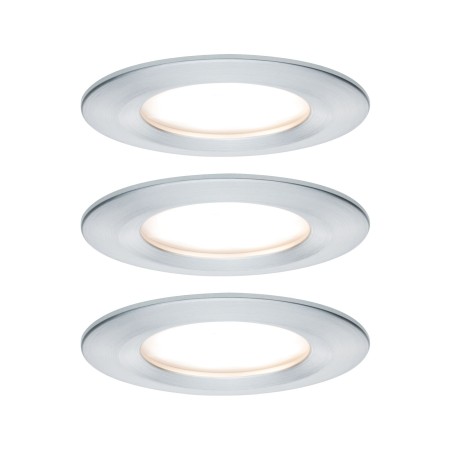 Spoturi incastrabile - Set spoturi încastrabile Nova Coin rotunde, fixe LED 3x6,5W 2700K 230V, aluminiu
