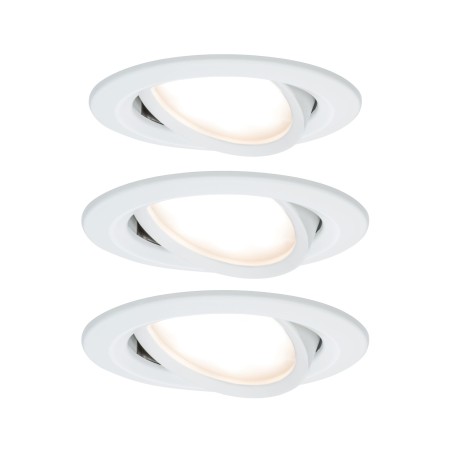 Spoturi incastrabile - Set spoturi încastrabile Nova Coin rotunde, orientabile LED 3x6,5W 2700K 230V, alb