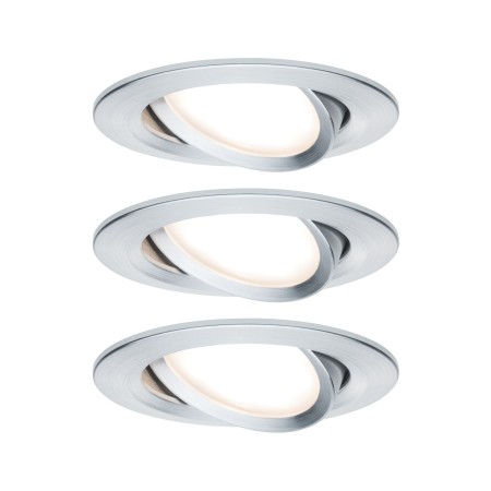 Spoturi incastrabile - Set spoturi încastrabile Nova Coin rotunde, orientabile LED 3x6,5W 2700K 230V, aluminiu