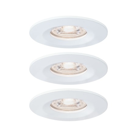 Spoturi incastrabile - Set spoturi încastrabile Nova mini Coin rotunde, fixe IP44 LED 3x4W 310lm alb mat