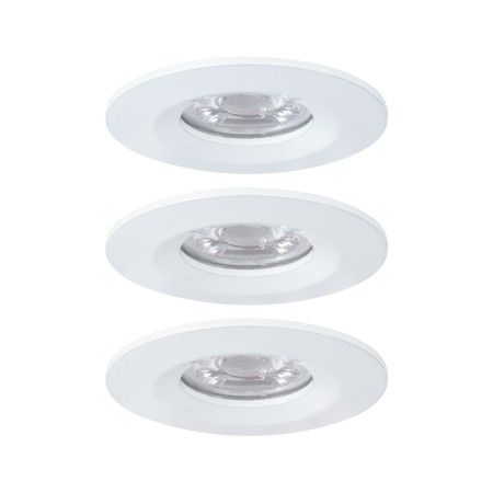 Set spoturi încastrabile Nova mini Coin rotunde, fixe IP44 LED 3x4W 310lm alb mat [1]