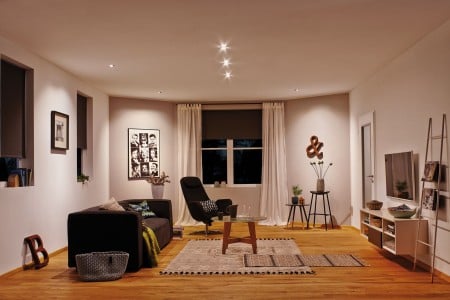 Set spoturi încastrabile Nova rotunde, orientabile LED IP44 3x6,5W 230V GU10 51mm metal mat, flux luminos variabil în 3 pași [3]