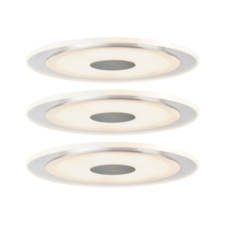 Iluminare decorativă - Set spoturi încastrabile Whirl rotunde cu flux luminos variabil LED 3x6W 18VA 350mA 150mm aluminiu/satin