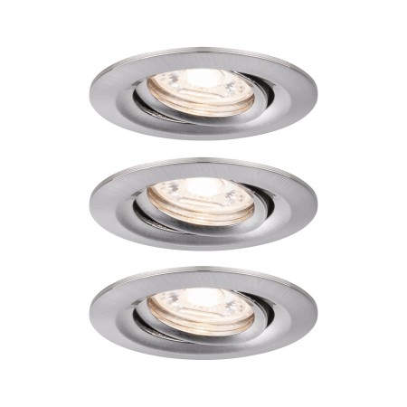 Spoturi incastrabile - Set spoturi Nova mini Coin rotunde, orientabile LED 3x4W 310lm metal mat