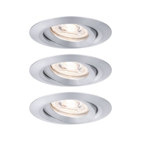 Spoturi incastrabile - Set spoturi Nova mini Coin rotunde, orientabile LED 3x4W 310lm aluminiu