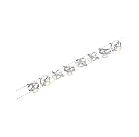 Set spoturi pe cablu Cardan Basic GU5,3, max. 8x7,5W, 230/12V, crom mat [2]