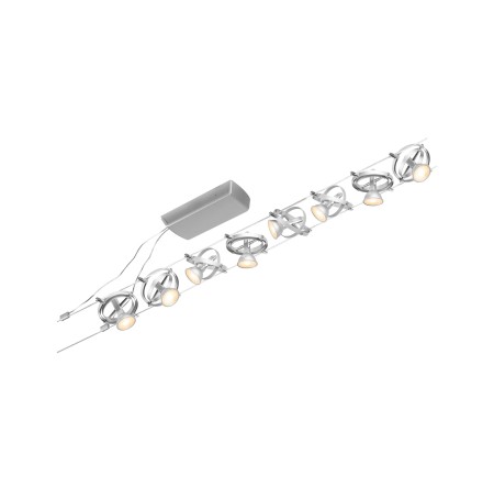 Set spoturi pe cablu Cardan Basic GU5,3, max. 8x7,5W, 230/12V, crom mat [4]