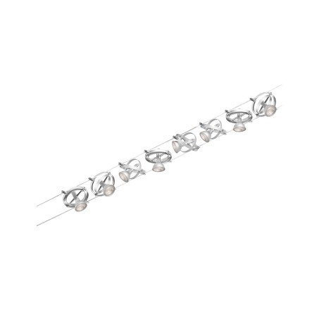Set spoturi pe cablu Cardan Basic GU5,3, max. 8x7,5W, 230/12V, crom mat [3]