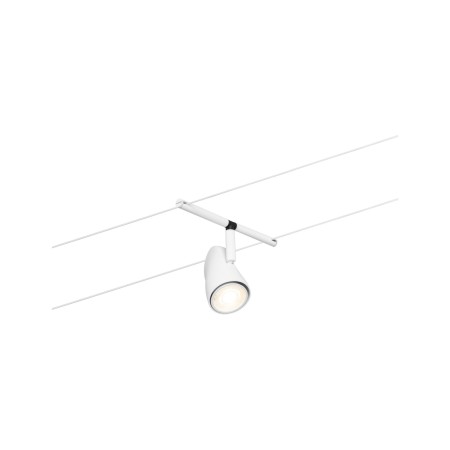 Set spoturi pe cablu Cup Basic GU5,3, max. 5x10W, 230/12V, alb mat-crom [4]