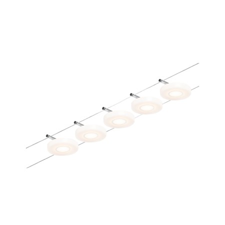 Set spoturi pe cablu DiscLED 5x450lm 5x4,5W 3000K  230/12V crom mat-crom [1]