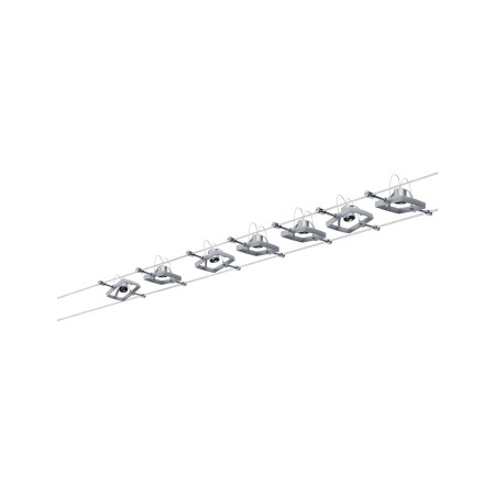 Set spoturi pe cablu Mac II max 7x10W GU5,3 crom mat 230/12V 80VA metal/plastic [1]