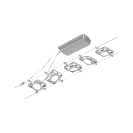 Set spoturi pe cablu MacLED 5x450lm 5x4,5W 3000K  230/12V crom mat-crom [1]