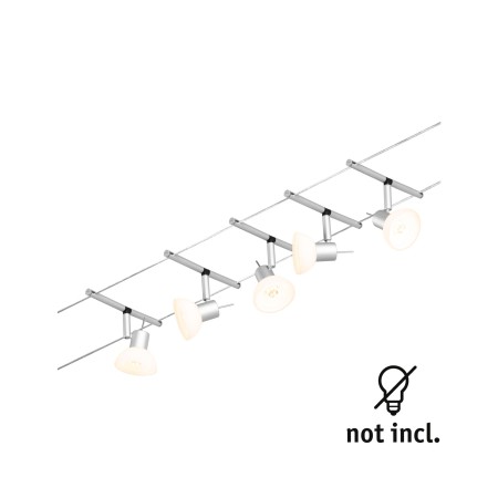 Set spoturi pe cablu Sheela Basic GU5,3, max. 5x10W, 230/12V, crom mat [1]