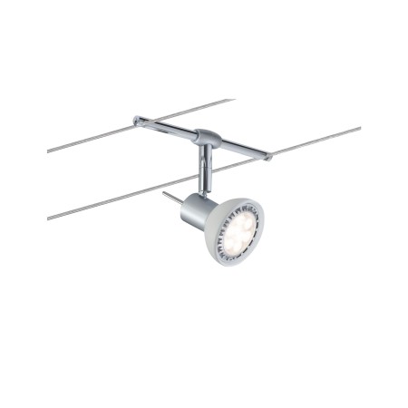 Set spoturi pe cablu Sheela max 5x10W GU5,3 crom mat/opal 230/12V 60VA metal/sticlă [3]