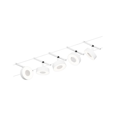 Set spoturi pe cabluri Circle LED 5x400lm 5x5W 3000K  230/12V alb mat-crom [1]