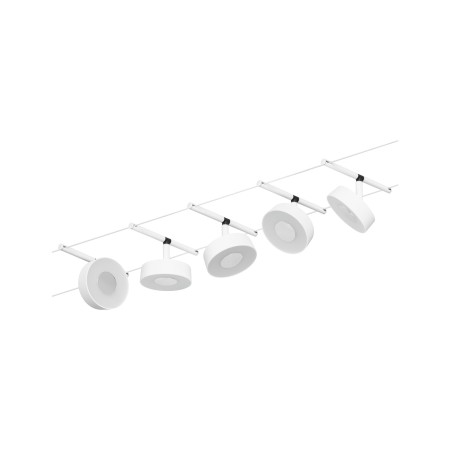Set spoturi pe cabluri Circle LED 5x400lm 5x5W 3000K  230/12V alb mat-crom [2]