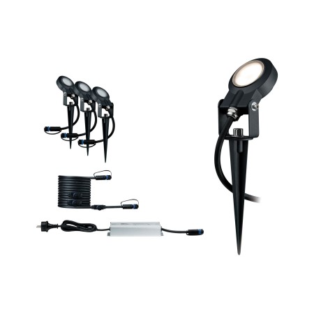 Minispoturi - Set spoturi Sting P&S IP67 3000K 3x6W 24V, cu transformator inclus, dimmabil