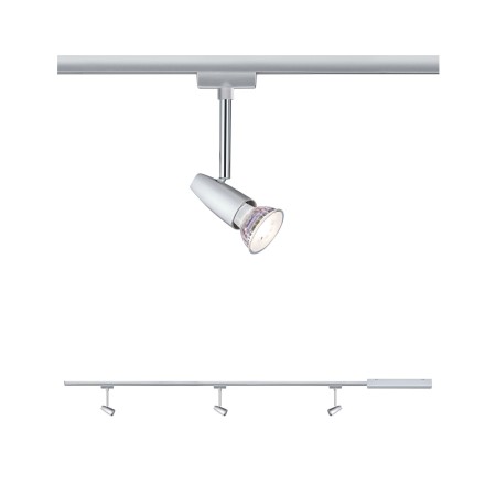Sine si sisteme sină - Set URail Barelli max 3x10W GU10 crom mat/crom 230V metal/plastic 1m