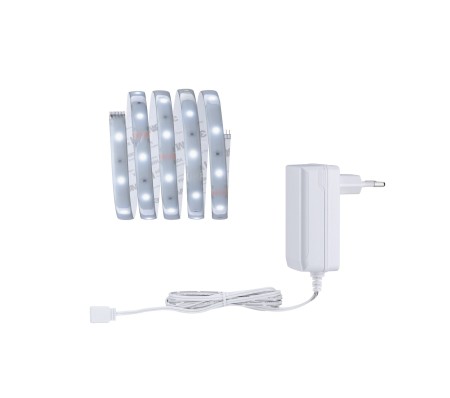 Set complet - Set bandă MaxLED 250 bază 1,5m cu lumină rece, protecție IP44 6500K 6W 230/24V