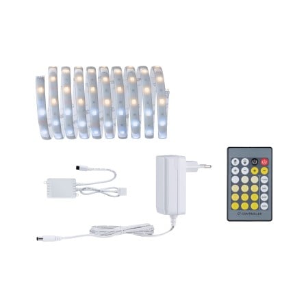 Set complet - Set bandă MaxLED 250 bază 3m, protecție IP44 11,5W 230/24V cu temperatură de culoare variabilă