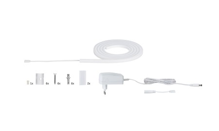 Set bandă MaxLED Flow 1,5m cu lumină caldă 21W 230/24V 24VA alb [1]