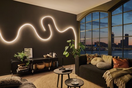 Set bandă MaxLED Flow 3m cu lumină caldă 37W 230/24V 50VA alb [4]