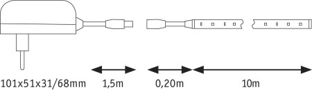 Set bandă SimpLED 10m cu lumină rece 22W 230/12V DC [3]