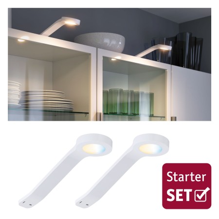 Spoturi - Set de bază Clever Connect Mike 2x2W 12W 2700-6500K 12V, alb mat, cu temperatură de culoare variabilă