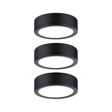 Iluminat pentru bucatarie - Set panouri LED Pukk 3x3W 12/230V 2700K, negru