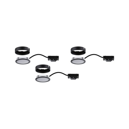 Set panouri LED Pukk 3x3W 12/230V 2700K, negru [4]