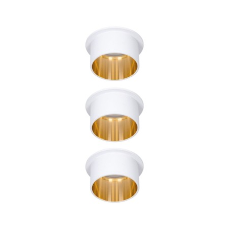 Set spoturi încastrabile Gil Coin 3x6,5W alb/auriu, cu flux luminos variabil în trei pași [1]